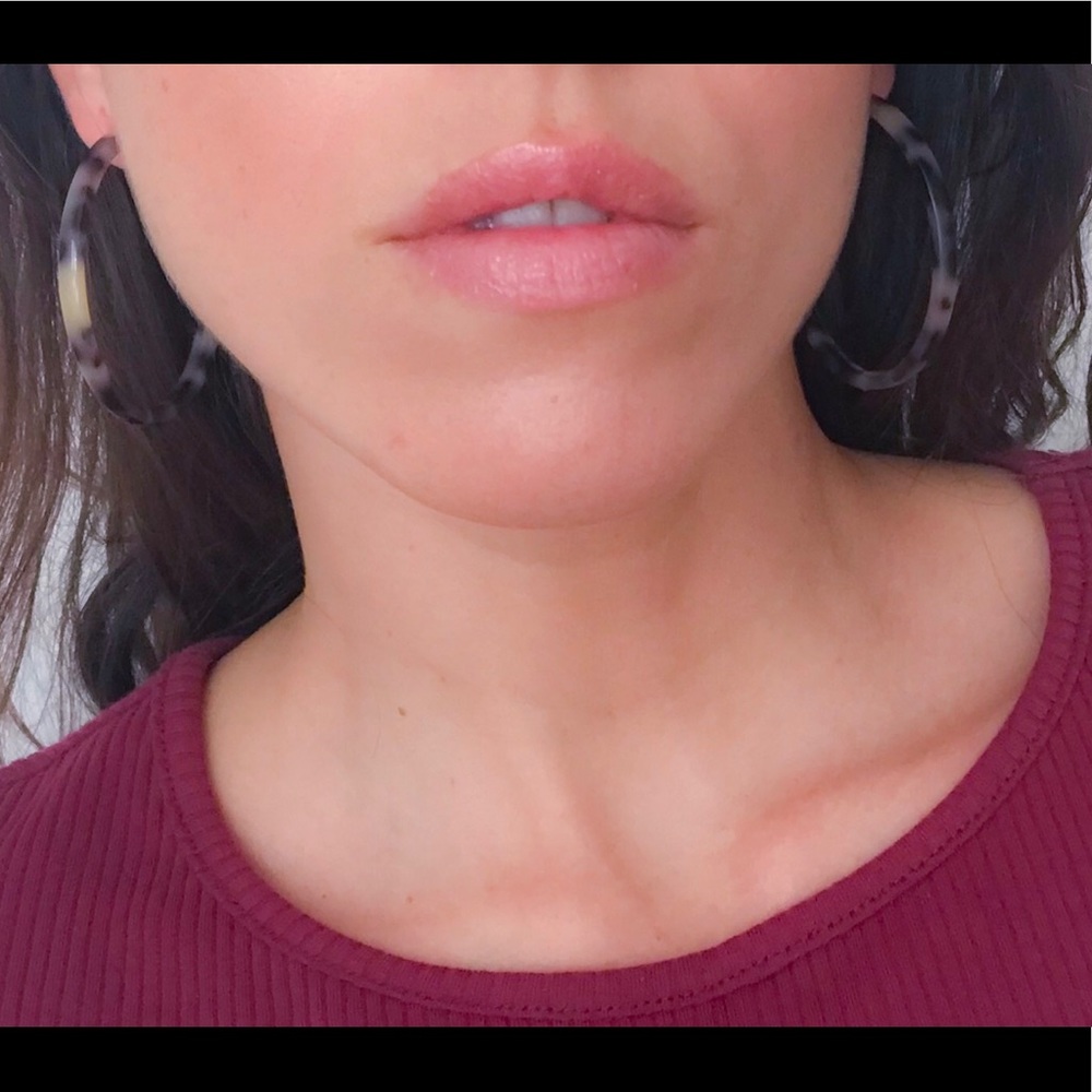 Tortoise hoop earrings